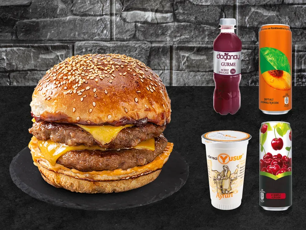 Çift Köfte Burger Menü